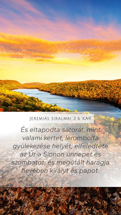 Jeremiás siralmai 2:6 KAR Bible Verse Image