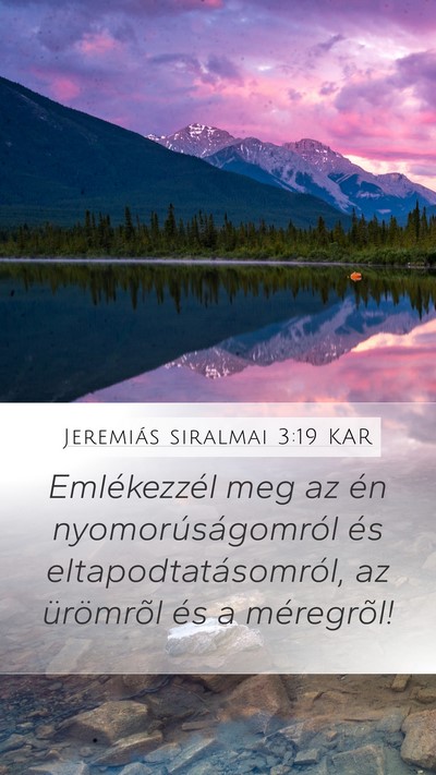 Jeremiás siralmai 3:19 KAR Bible Verse Image