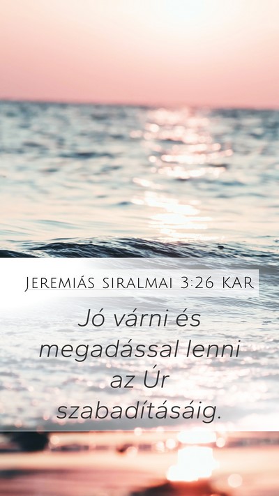Jeremiás siralmai 3:26 KAR Bible Verse Image