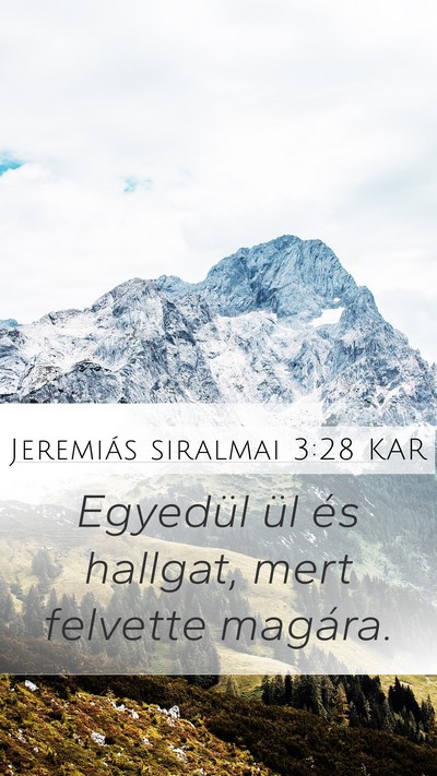 Jeremiás siralmai 3:28 KAR Bible Verse Image