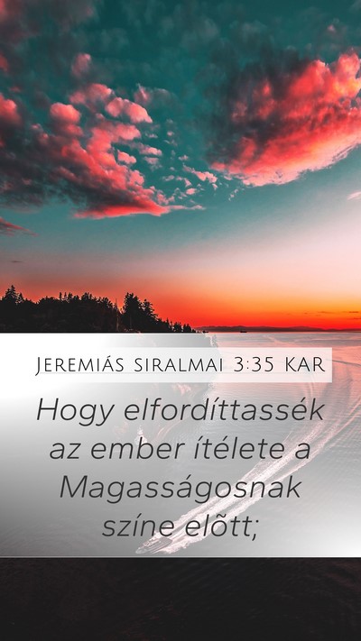 Jeremiás siralmai 3:35 KAR Bible Verse Image