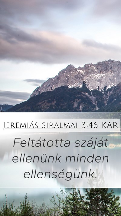Jeremiás siralmai 3:46 KAR Bible Verse Image