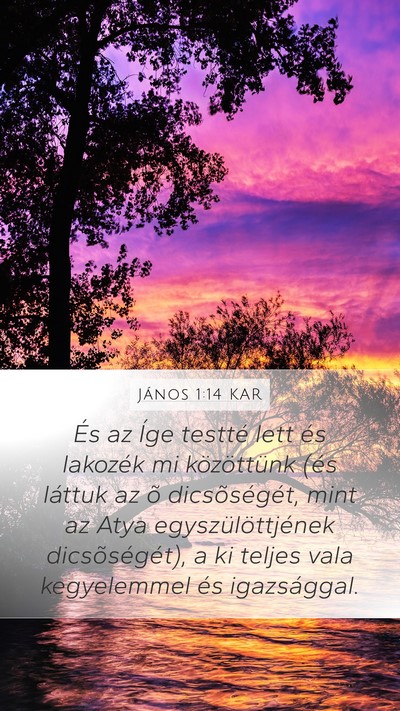 János 1:14 KAR Bible Verse Image