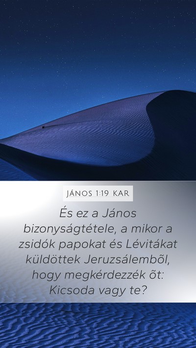 János 1:19 KAR Bible Verse Image