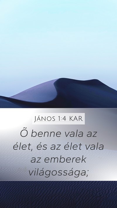 János 1:4 KAR Bible Verse Image