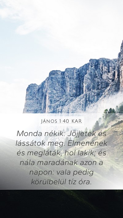 János 1:40 KAR Bible Verse Image
