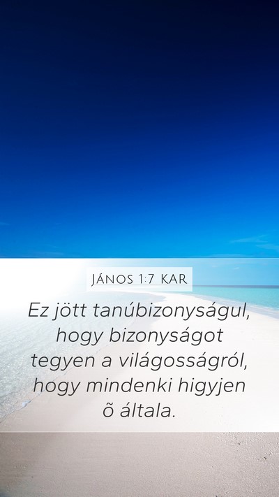 János 1:7 KAR Bible Verse Image