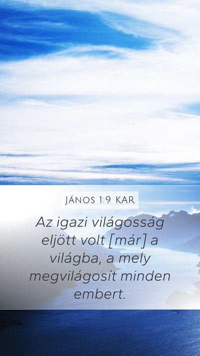 János 1:9 KAR Bible Verse Image