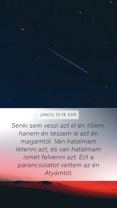 János 10:18 KAR Bible Verse Image