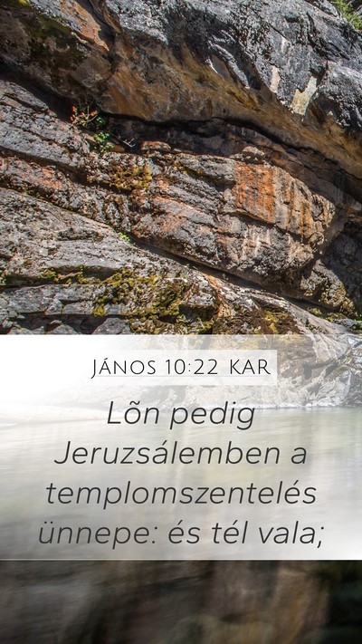 János 10:22 KAR Bible Verse Image
