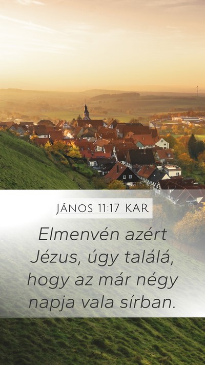 János 11:17 KAR Bible Verse Image