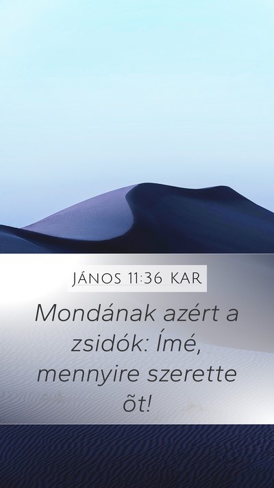 János 11:36 KAR Bible Verse Image