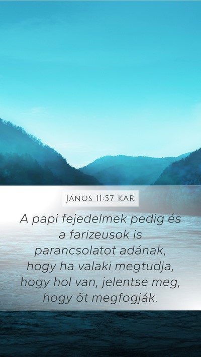 János 11:57 KAR Bible Verse Image