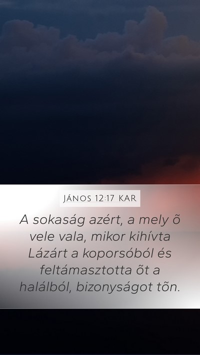János 12:17 KAR Bible Verse Image
