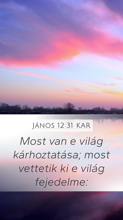 János 12:31 KAR Bible Verse Image
