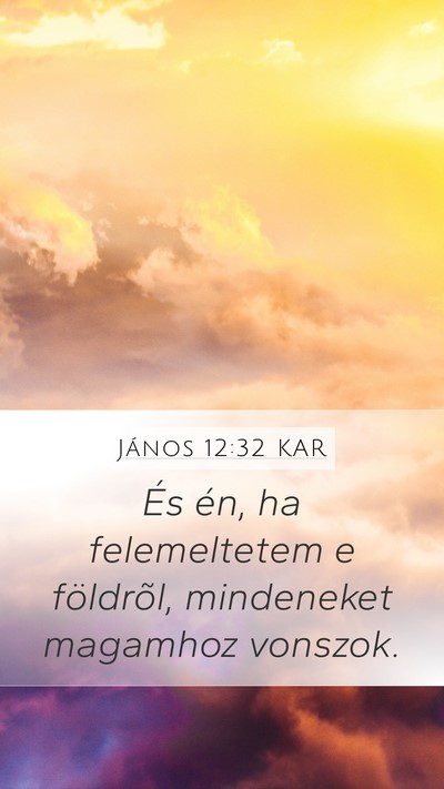 János 12:32 KAR Bible Verse Image