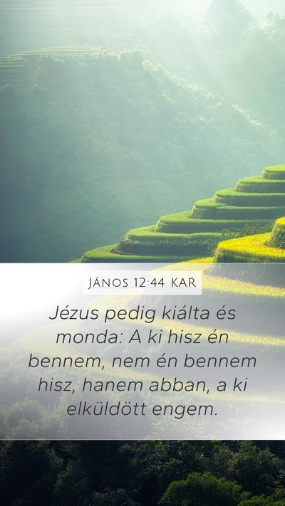 János 12:44 KAR Bible Verse Image