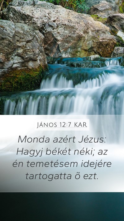 János 12:7 KAR Bible Verse Image
