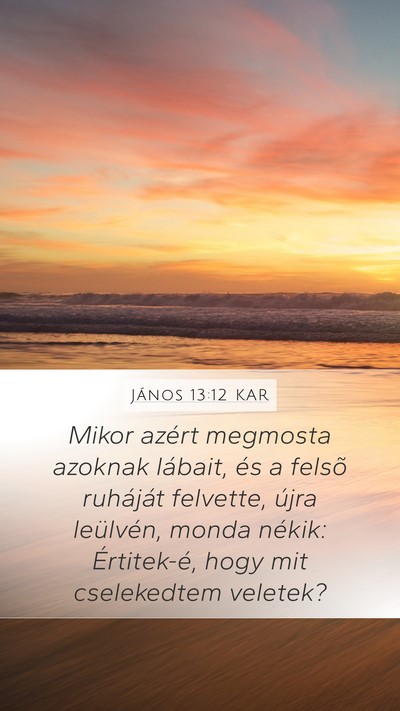 János 13:12 KAR Bible Verse Image