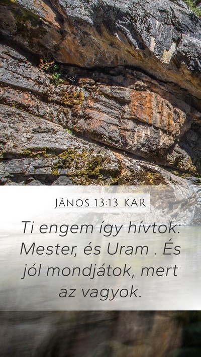 János 13:13 KAR Bible Verse Image