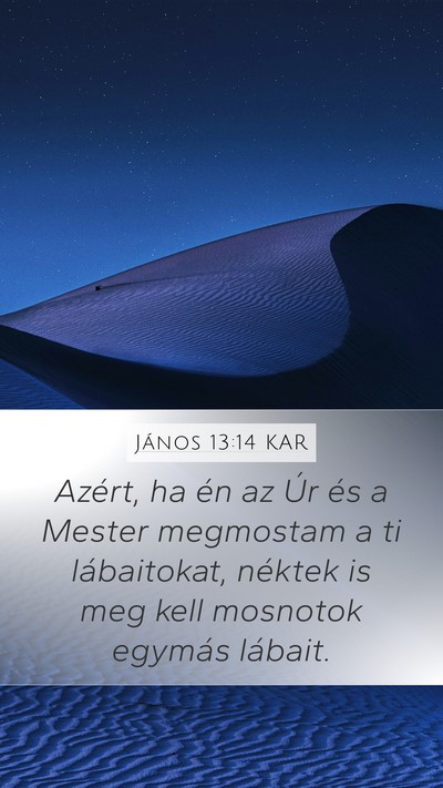 János 13:14 KAR Bible Verse Image