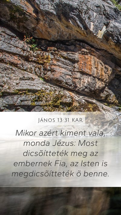 János 13:31 KAR Bible Verse Image