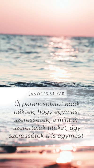 János 13:34 KAR Bible Verse Image