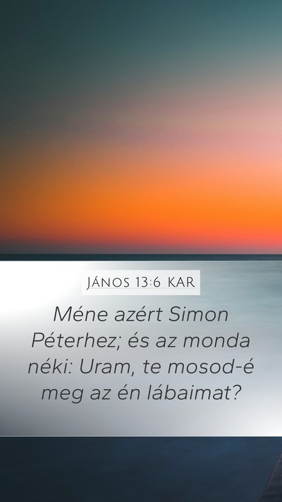 János 13:6 KAR Bible Verse Image