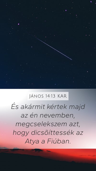 János 14:13 KAR Bible Verse Image