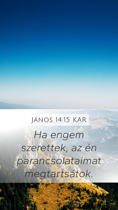 János 14:15 KAR Bible Verse Image