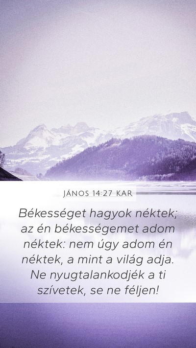 János 14:27 KAR Bible Verse Image