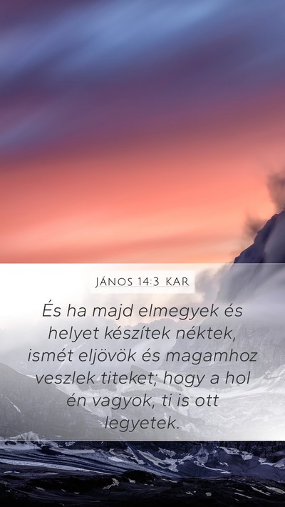János 14:3 KAR Bible Verse Image