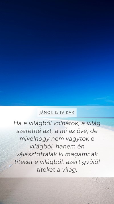 János 15:19 KAR Bible Verse Image