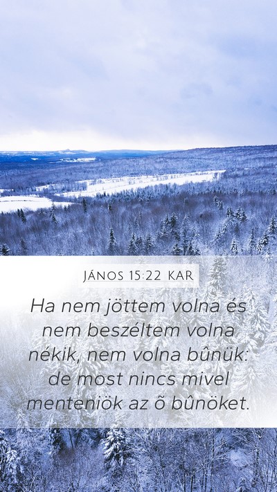 János 15:22 KAR Bible Verse Image