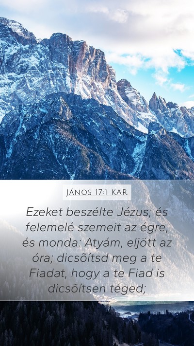 János 17:1 KAR Bible Verse Image
