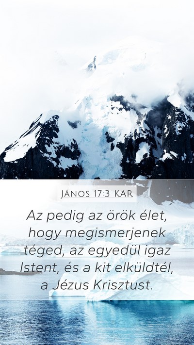 János 17:3 KAR Bible Verse Image