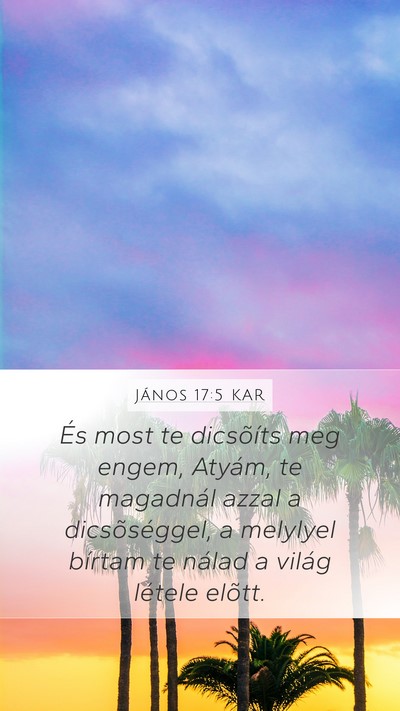 János 17:5 KAR Bible Verse Image
