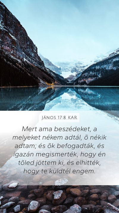 János 17:8 KAR Bible Verse Image