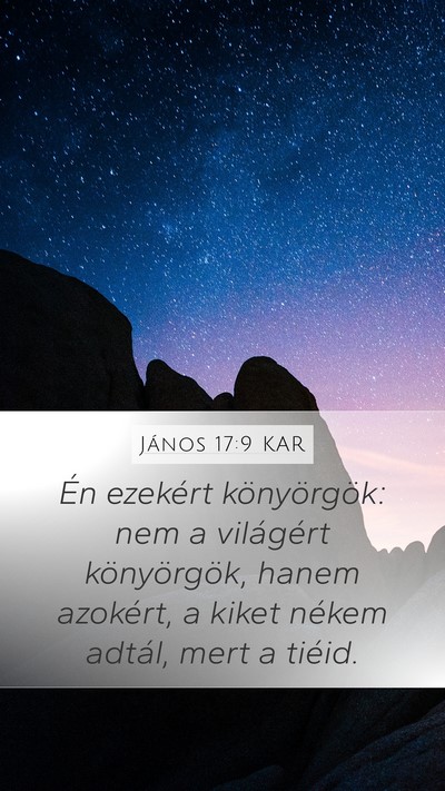 János 17:9 KAR Bible Verse Image