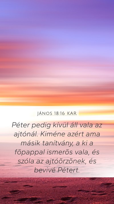 János 18:16 KAR Bible Verse Image