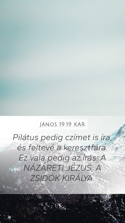 János 19:19 KAR Bible Verse Image