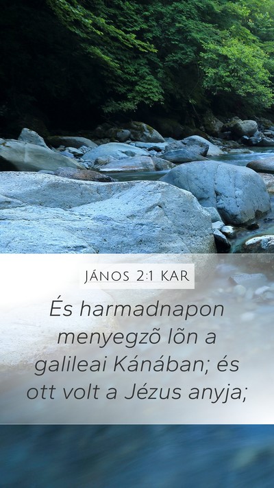 János 2:1 KAR Bible Verse Image