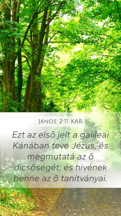 János 2:11 KAR Bible Verse Image