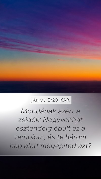 János 2:20 KAR Bible Verse Image