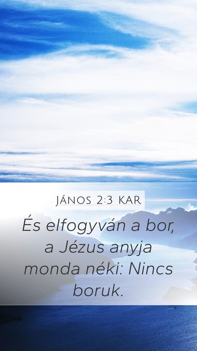 János 2:3 KAR Bible Verse Image