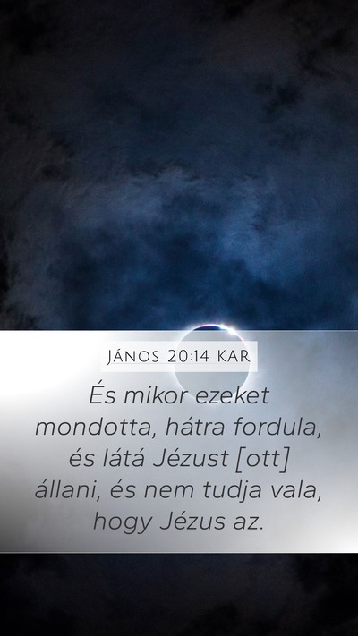 János 20:14 KAR Bible Verse Image