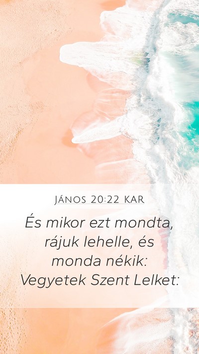 János 20:22 KAR Bible Verse Image
