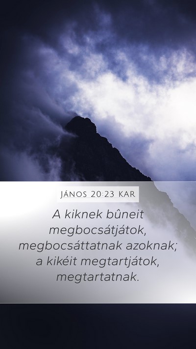 János 20:23 KAR Bible Verse Image