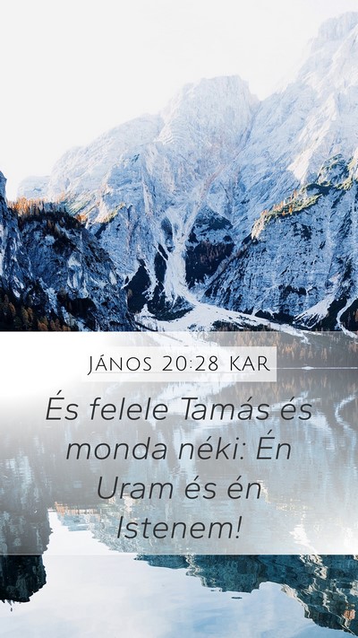 János 20:28 KAR Bible Verse Image
