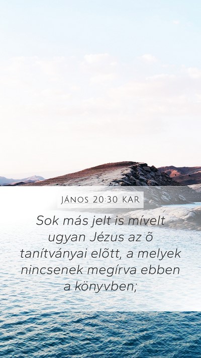 János 20:30 KAR Bible Verse Image